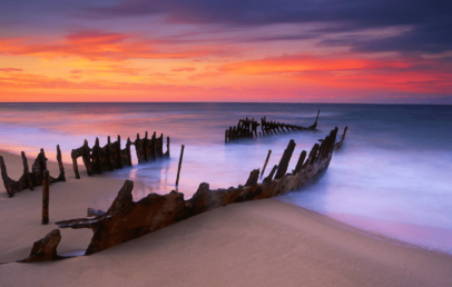 Dicky Beach At Sunset