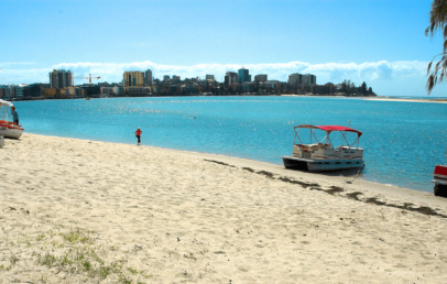 Golden Beach On A Sunny Day